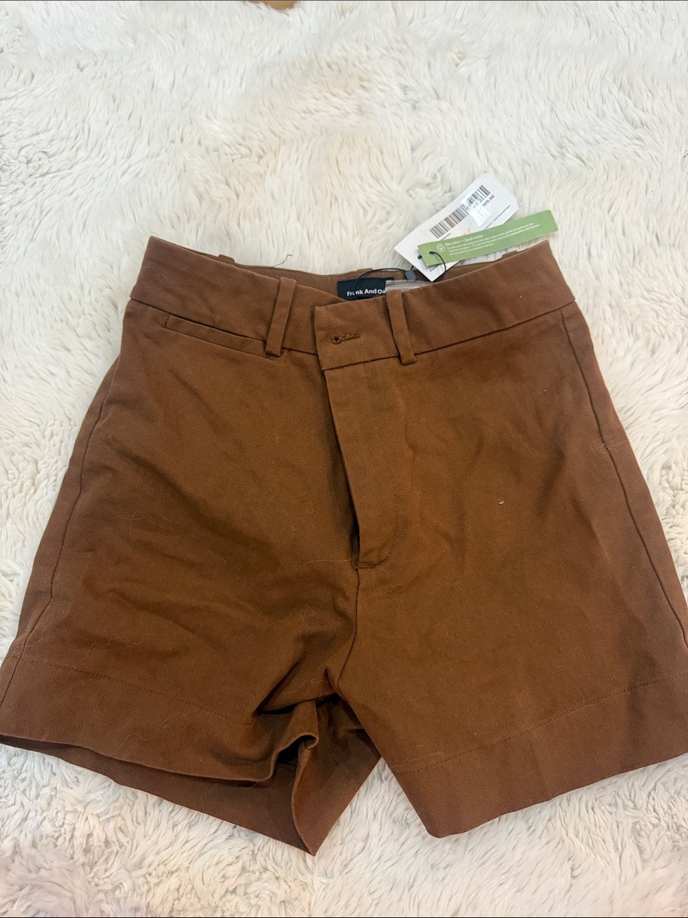 Frank and Oak Woman’s Brown Cotton Blend Shorts- brand new never worn tag is on